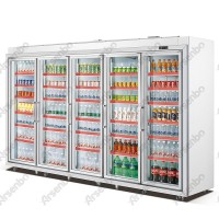 供应雅绅宝豪华饮料展示柜 五门分体展柜 蔬果冷藏冰柜