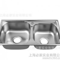 【选购201不锈钢水槽 7540水槽斜边双水一体拉伸槽洗菜盆